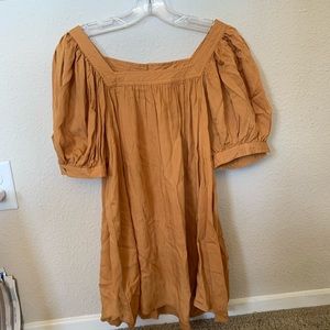 Orange Square Neck Top